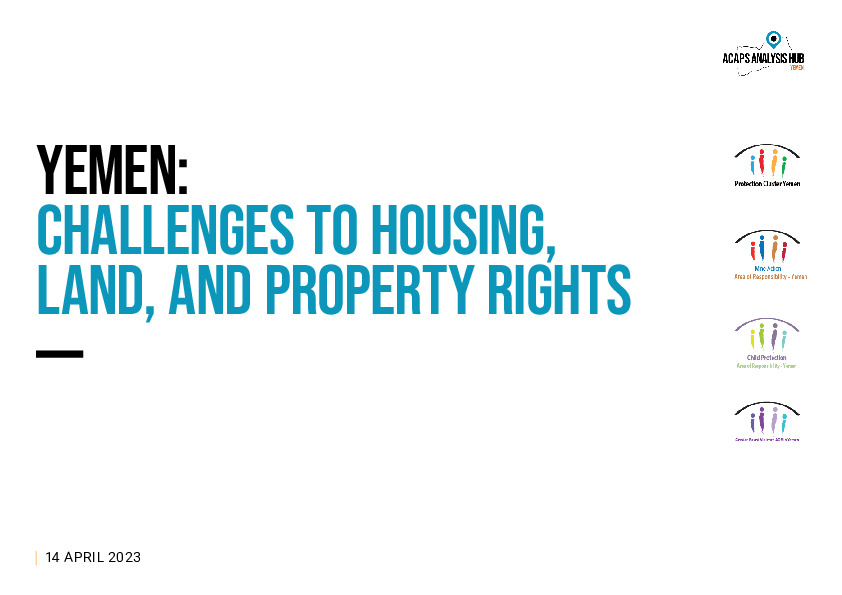 Challenges to Housing Land & Property rights Yemen Global Protection Cluster